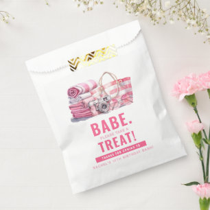 BABE.. Pink Pool Girl Birthday Thank You Favour Bag