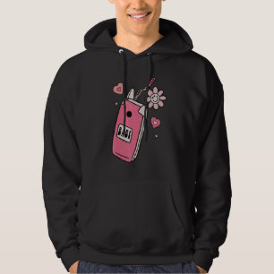 Babe Smart Phone Groovy Retro Happy Valentine's Da Hoodie