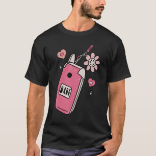 Babe Smart Phone Groovy Retro Happy Valentine's Da T-Shirt
