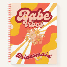 Babe Vibes Carnet rétro de la fête nuptiale
