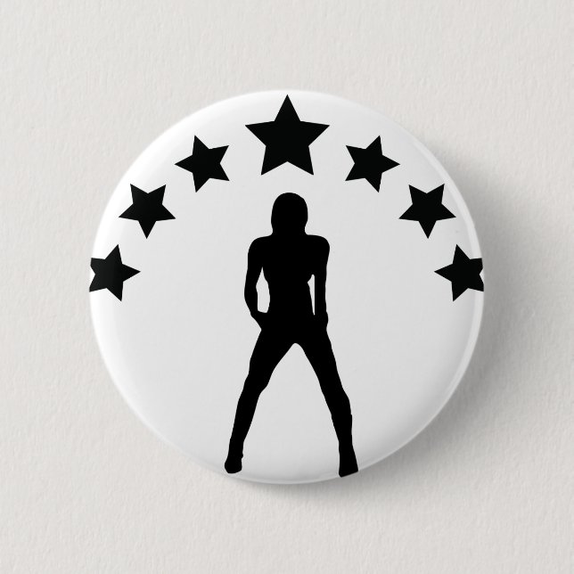 babe with stars icon 2 inch round button (Front)