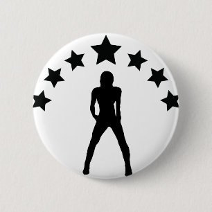 babe with stars icon 2 inch round button
