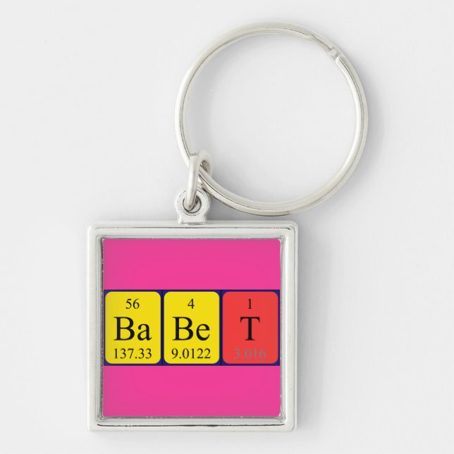 Babet periodic table name keyring (Front)
