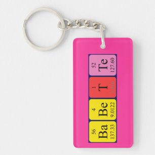 Babette periodic table name keyring