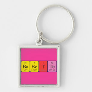 Babette periodic table name keyring
