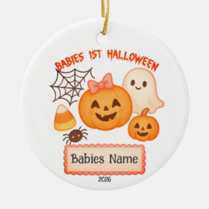 Babies 1st Halloween Customisable Ceramic Ornament