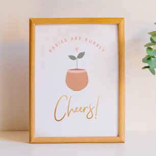 Babies Are Bubbly Cheers! Baby Shower Sign