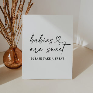Babies are Sweet Modern Script Baby Shower Sign