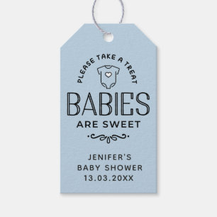 Babies Are Sweet Pastel Blue Baby Shower Boy  Gift Tags