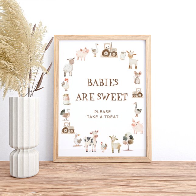 Babies Are Sweet Please Take A Treat Farm Animals Poster (Creator Uploaded)