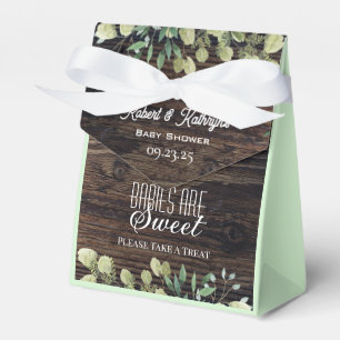 "Babies Are Sweet" Rustic Baby Shower Favor Box