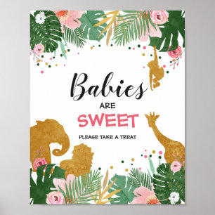 Babies are sweet Sign Zoo Jungle Favours Treat