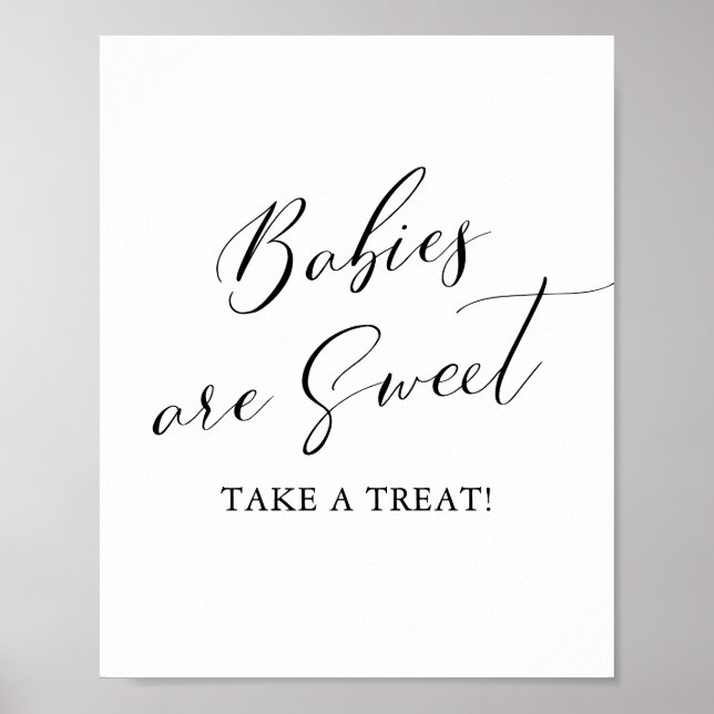 Babies are Sweet Take a Treat Baby Shower Sign (Front)