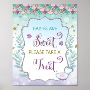 Babies are Sweet Take a Treat Mermaid Party Decor