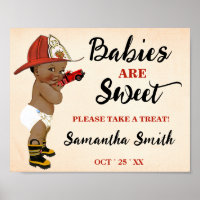 Babies are Sweet Take Treat AA Firefighter Shower