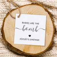 Babies are the Bomb Gift Tag, Kraft Baby Shower