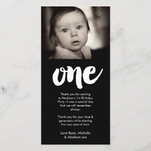 Babies Baby 1st Birthday Thank You Photo Card