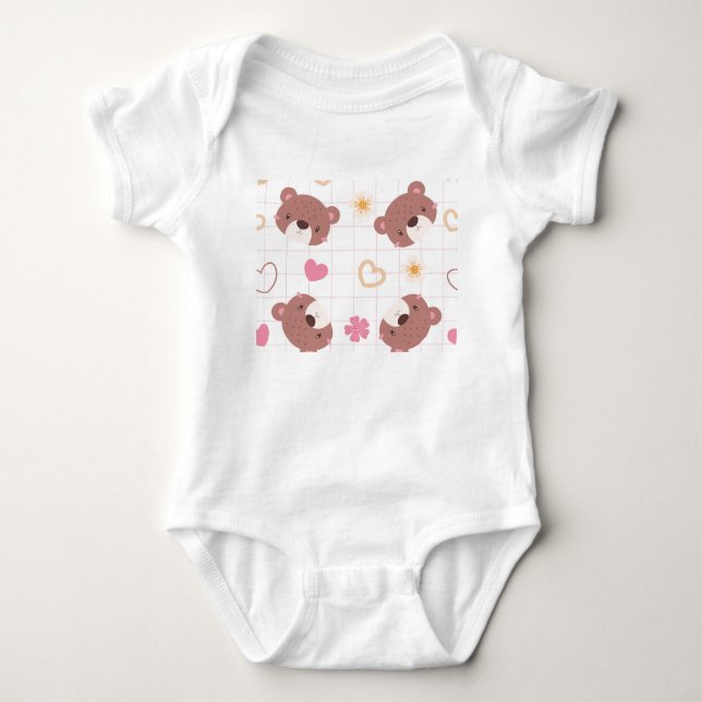 Babies Bear  Baby Bodysuit (Front)