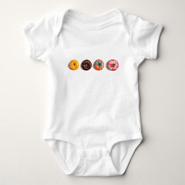 Babies Doughnut Print Bodysuit (Front)