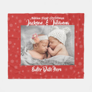 Babies First Christmas - Custom Photo Blanket