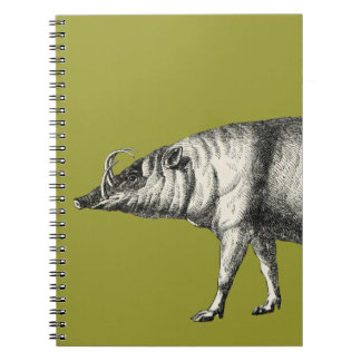 Babirusa Wild Pig Boar Hog Warthog Vintage Notebook