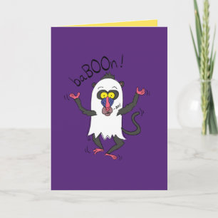 BaBOOn - Carte de vœux drôle de singe Halloween