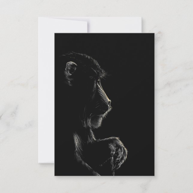 Baboon Thank You Card (Front)