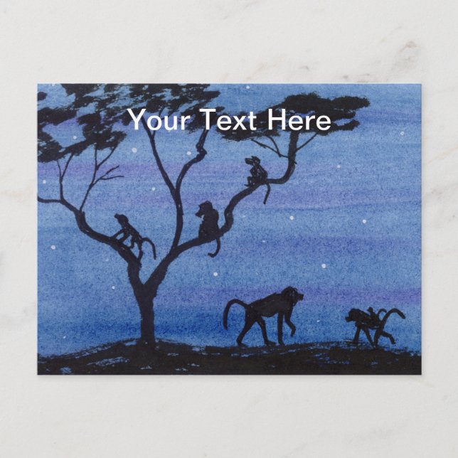 Baboons Postcard (Front)