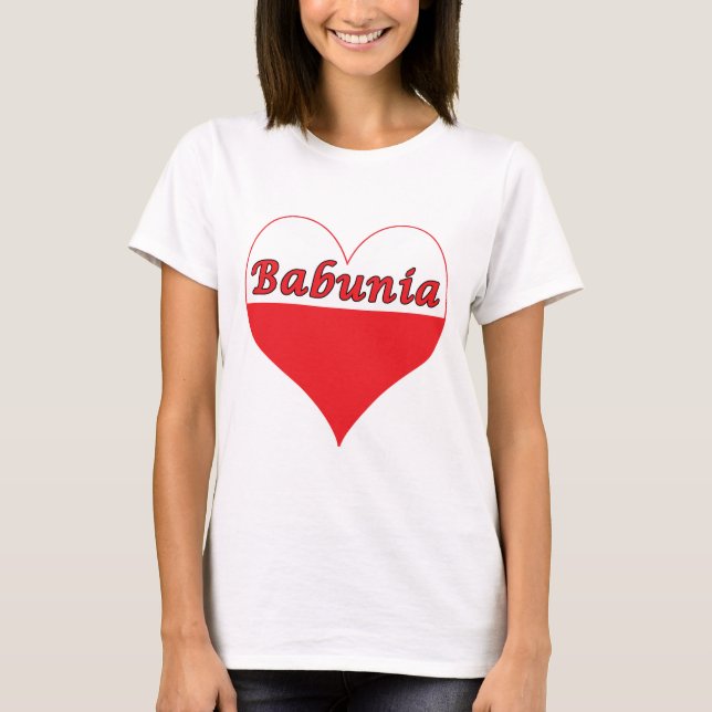 Babunia Polish Heart T-Shirt (Front)