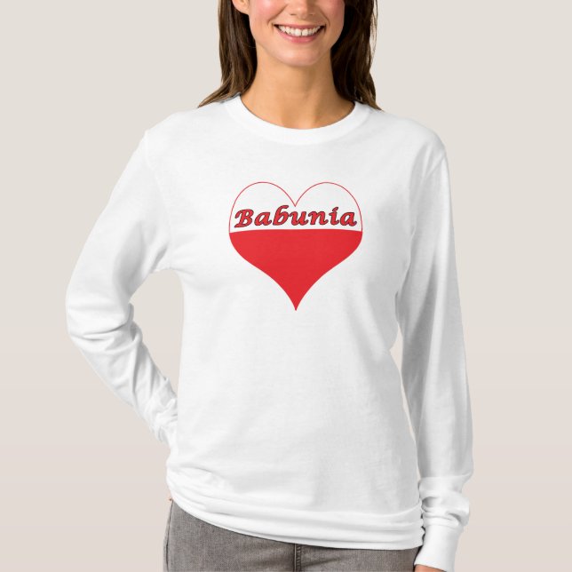 Babunia Polish Heart T-Shirt (Front)