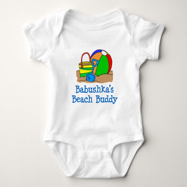 Babushka Beach Buddy Baby Bodysuit (Front)