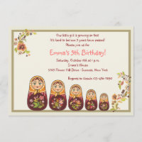 Babushka Dolls Invitation