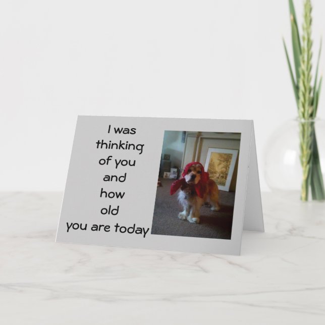 BABUSHKA PUPPY "40th" BIRTHDAY WISH Card (Front)