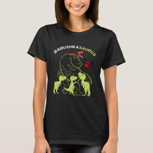 Babushkasaurus Babushka Tyrannosaurus Dinosaur Mot T-Shirt