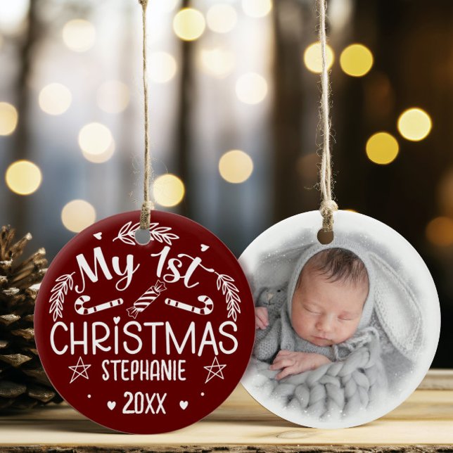 Baby 1st Christmas Home Decor Ceramic Ornament (Creator Uploaded)