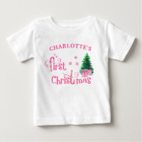 Baby 1st Christmas Tree and Pink Candy Cane Girl