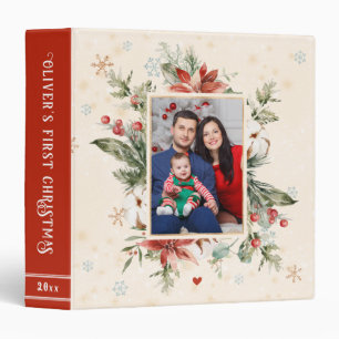 Baby 1st Family First Christmas Photo Memory Album Binder