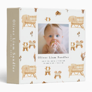 Baby 1st Year Photo Album Boho Baby Crib Binder