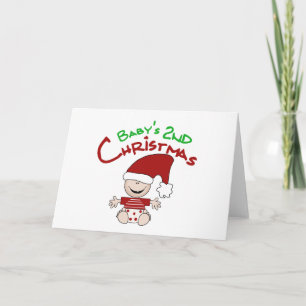 Baby 2nd Christmas Tshirts and Gifts Holiday Card