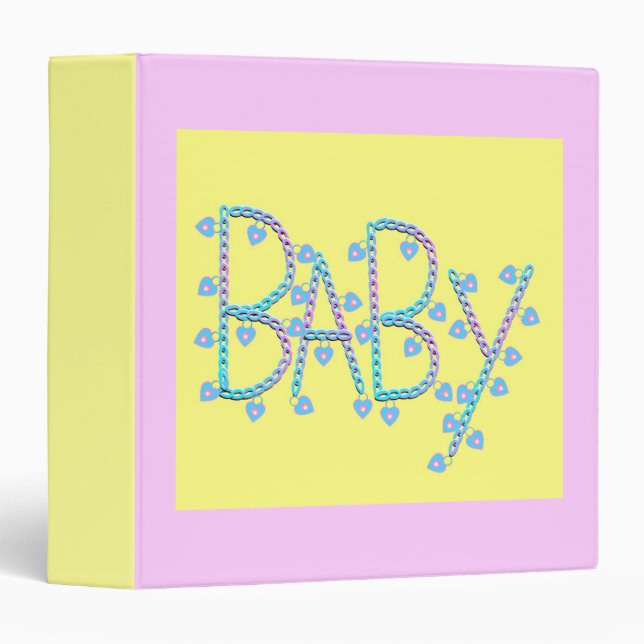 Baby 3-Ring Binder/Photo Album Binder (Front/Spine)