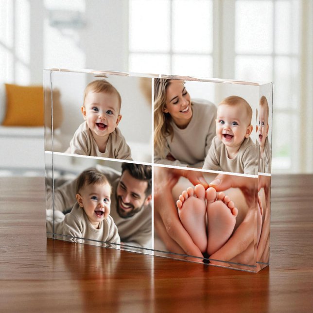 Baby 4 Photo Collage Picture Photo Block (Creator Uploaded)