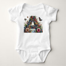 baby A alphabet dress