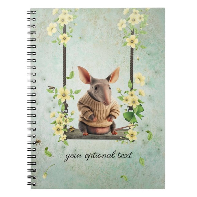 Baby Aardvark Spiral Photo Notebook (Front)