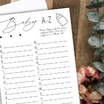 Baby ABC Shower Game