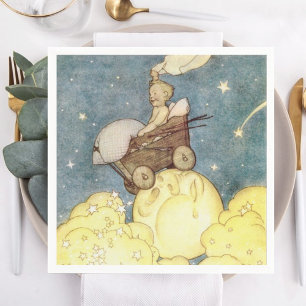 Baby Adventures with the Moon Paper  Napkin