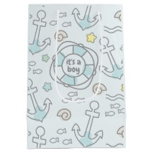 Baby Ahoy Nautical Baby Boy Gift Bag