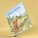 Baby Album Highland Cow Calf Watercolor Farm Binder<br><div class="desc">This design may be personalized by choosing the Edit Design option. You may also transfer onto other items. Contact me at colorflowcreations@gmail.com or use the chat option at the top of the page if you wish to have this design on another product or need assistance. See more of my designs...</div>