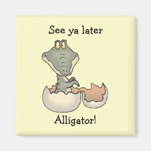 Baby Alligator Hatching from Egg Magnet