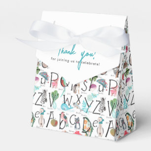 Baby Alphabet ABC Baby Shower Invitation Favor Box