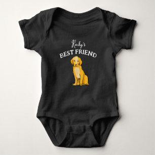 Baby and furry buddy, best friends bodysuit